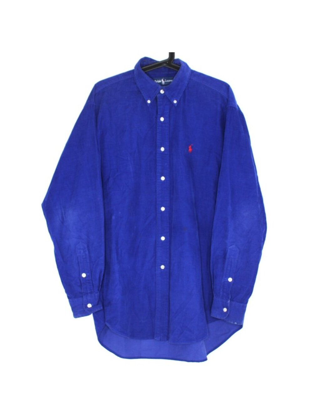 Polo Ralph Lauren Mens Medium Blake Blue Corduroy Preppy Button Up Shirt F1434